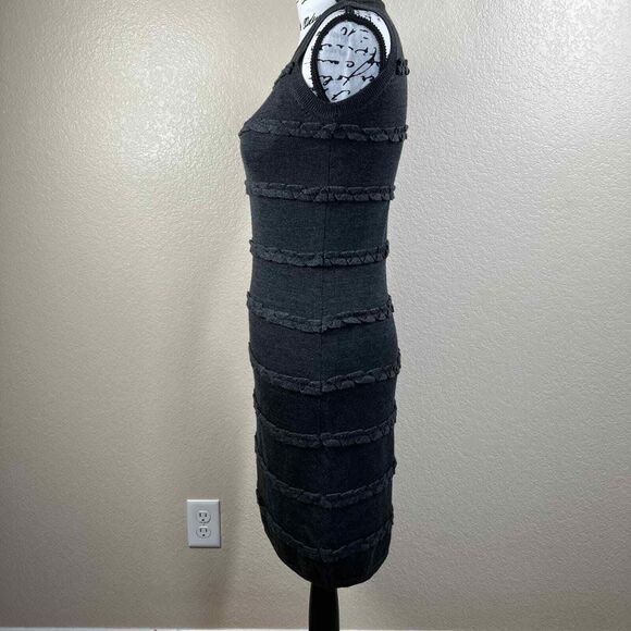 Calvin Klein Charcoal Gray crew wool blend sweater dress with details size XS - Picture 14 of 14